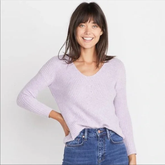 New without tag Marine Layer Elisa Soft Pullover Sweater size XS. V Neck. - Picture 4 of 8